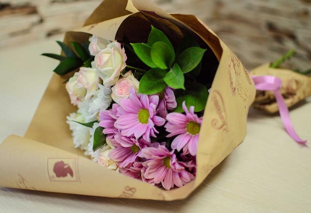 Букет цветов из: Розы и Хризантемы в Скопине