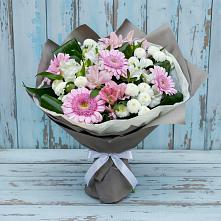 Букет цветов из:  Герберы, Альстромерии и Хризантемы в Скопине