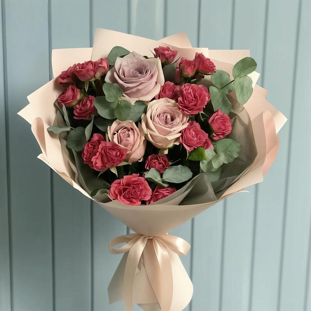 Букет цветов из: Гвоздики и Розы в Скопине