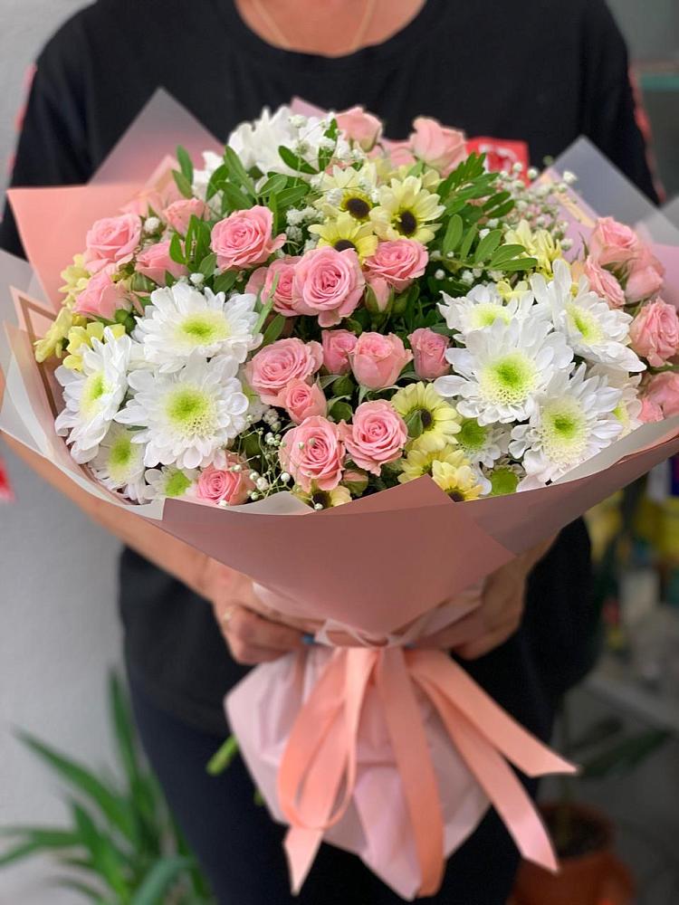 Букет цветов из: Розы и Хризантемы в Скопине