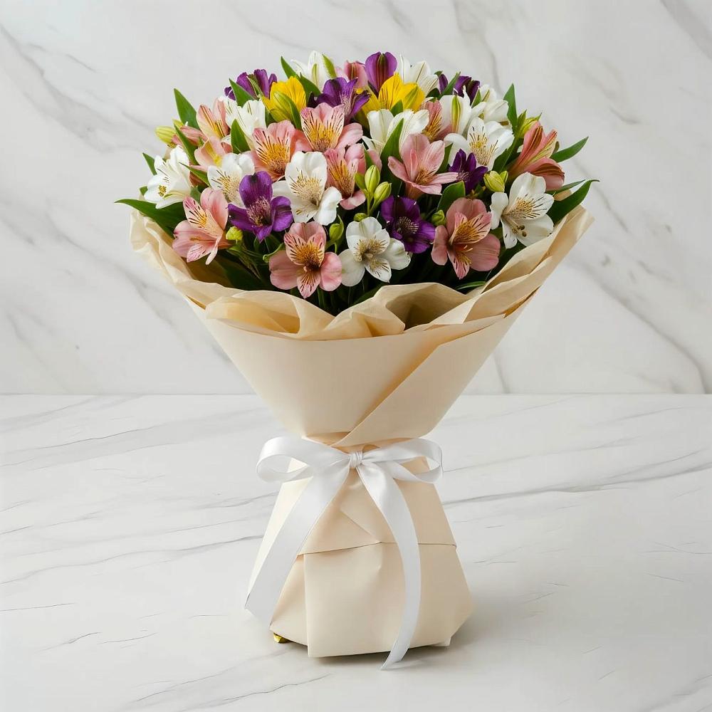 Букет цветов из: Альстромерии в Скопине