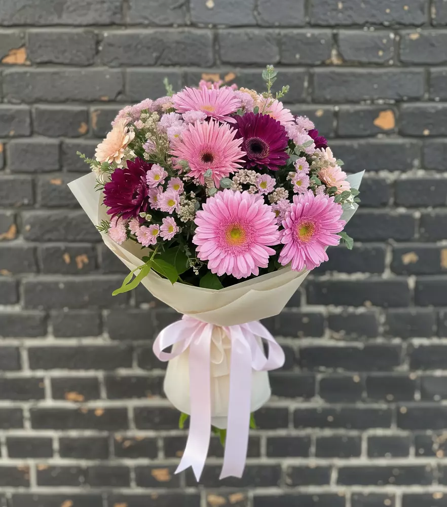 Букет цветов из: Герберы и Хризантемы в Скопине
