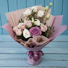 Букет цветов из:  Розы и Лизиантусы в Скопине