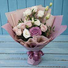 Букет цветов из:  Розы и Лизиантусы в Скопине