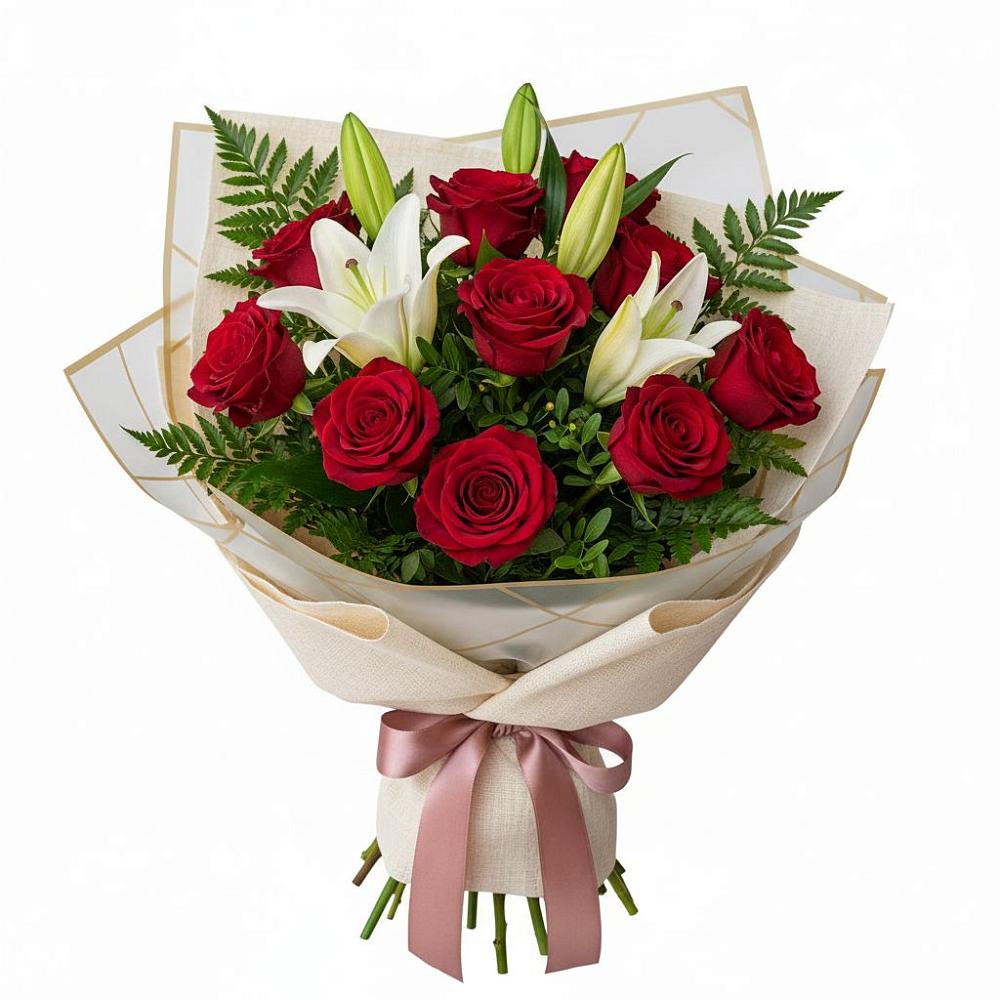 Букет цветов из: Лилии и Розы в Скопине