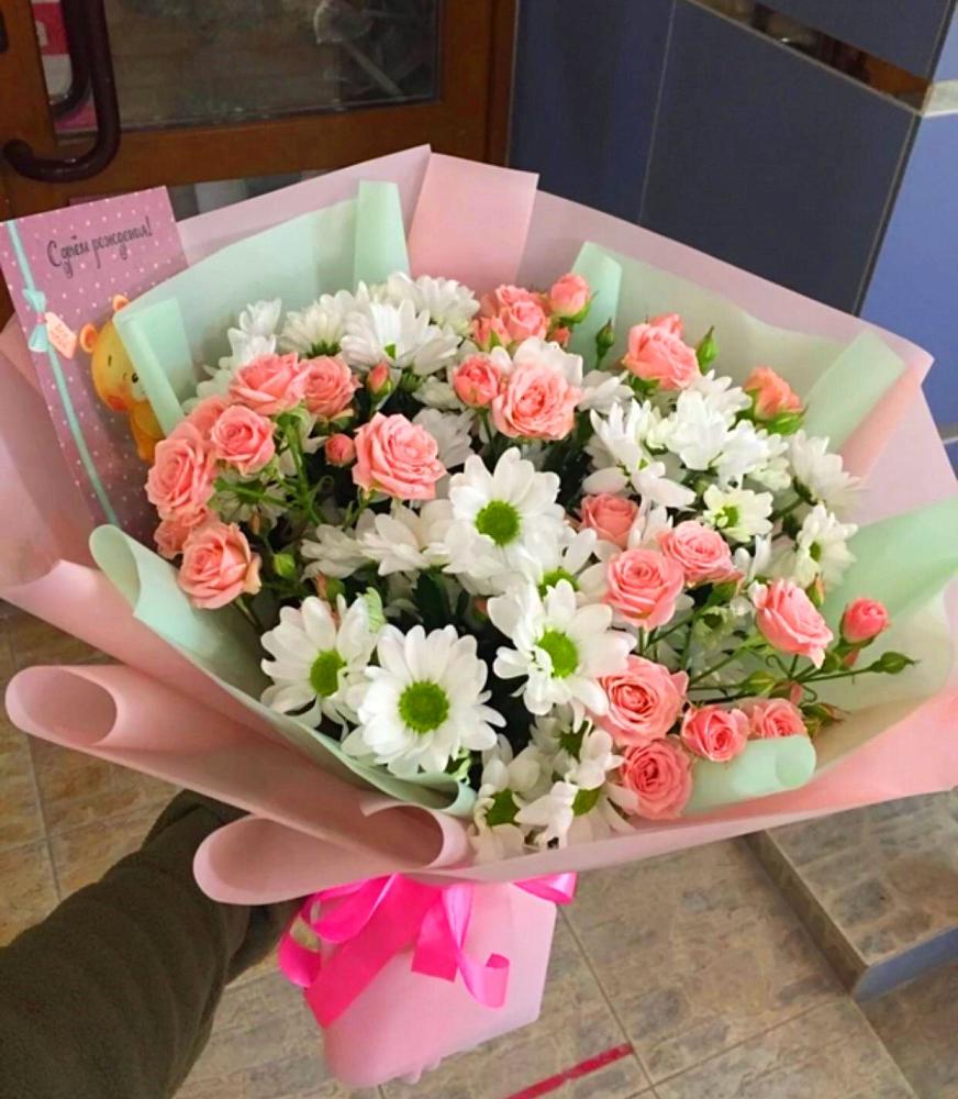 Букет цветов из: Розы и Хризантемы в Скопине