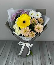 Букет цветов из:  Розы, Герберы и Хризантемы в Скопине