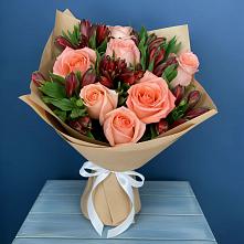 Букет цветов из:  Розы и Альстромерии #REPLACE_PRED# Скопине