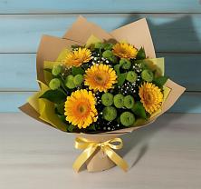 Букет цветов из:  Герберы и Хризантемы в Скопине