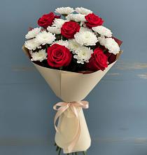 Букет цветов из:  Розы и Хризантемы в Скопине