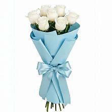 Букет 7 белых роз Проуд в Скопине