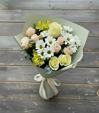 Букет цветов из:  Альстромерии, Розы и Хризантемы в Скопине