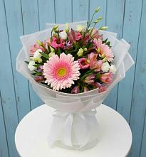 Букет цветов из:  Герберы, Альстромерии и Лизиантусы #REPLACE_PRED# Скопине