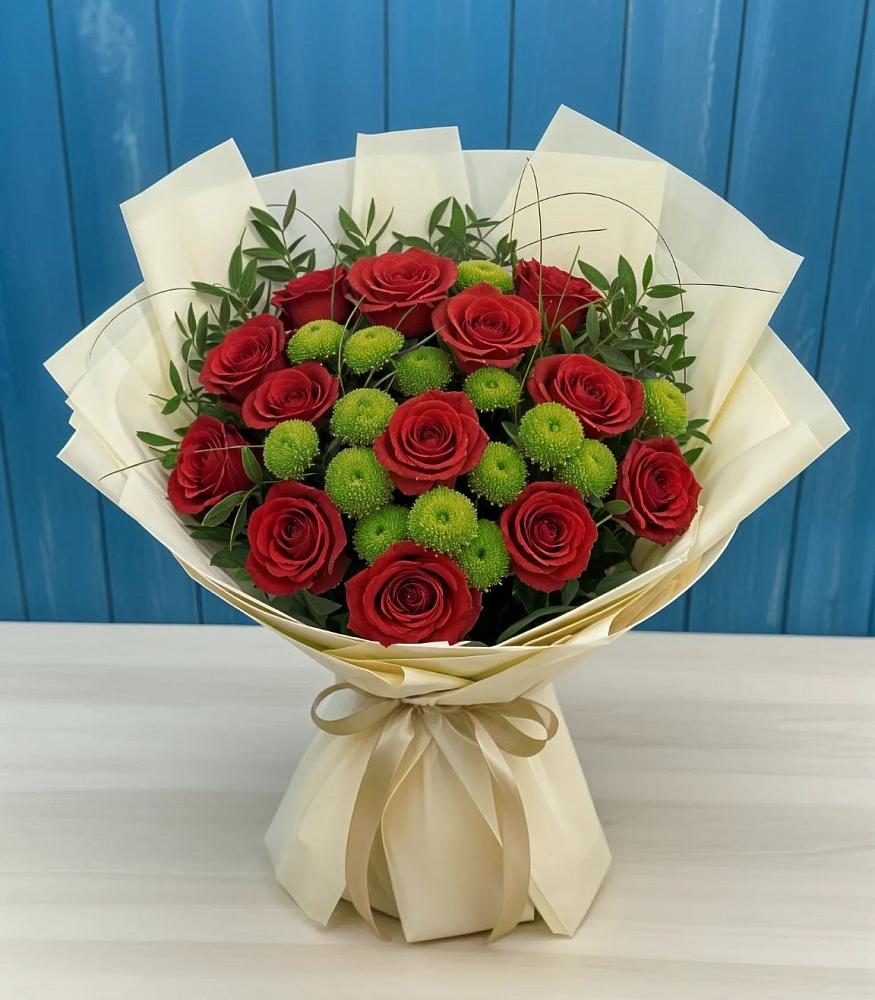 Букет цветов из: Розы и Хризантемы в Скопине