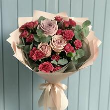 Букет цветов из:  Гвоздики и Розы #REPLACE_PRED# Скопине