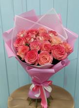 Букет 15 Розовых роз Равель в Скопине