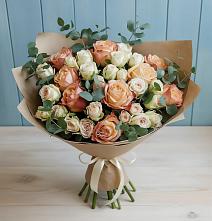 Букет цветов из:  Альстромерии и Розы #REPLACE_PRED# Скопине